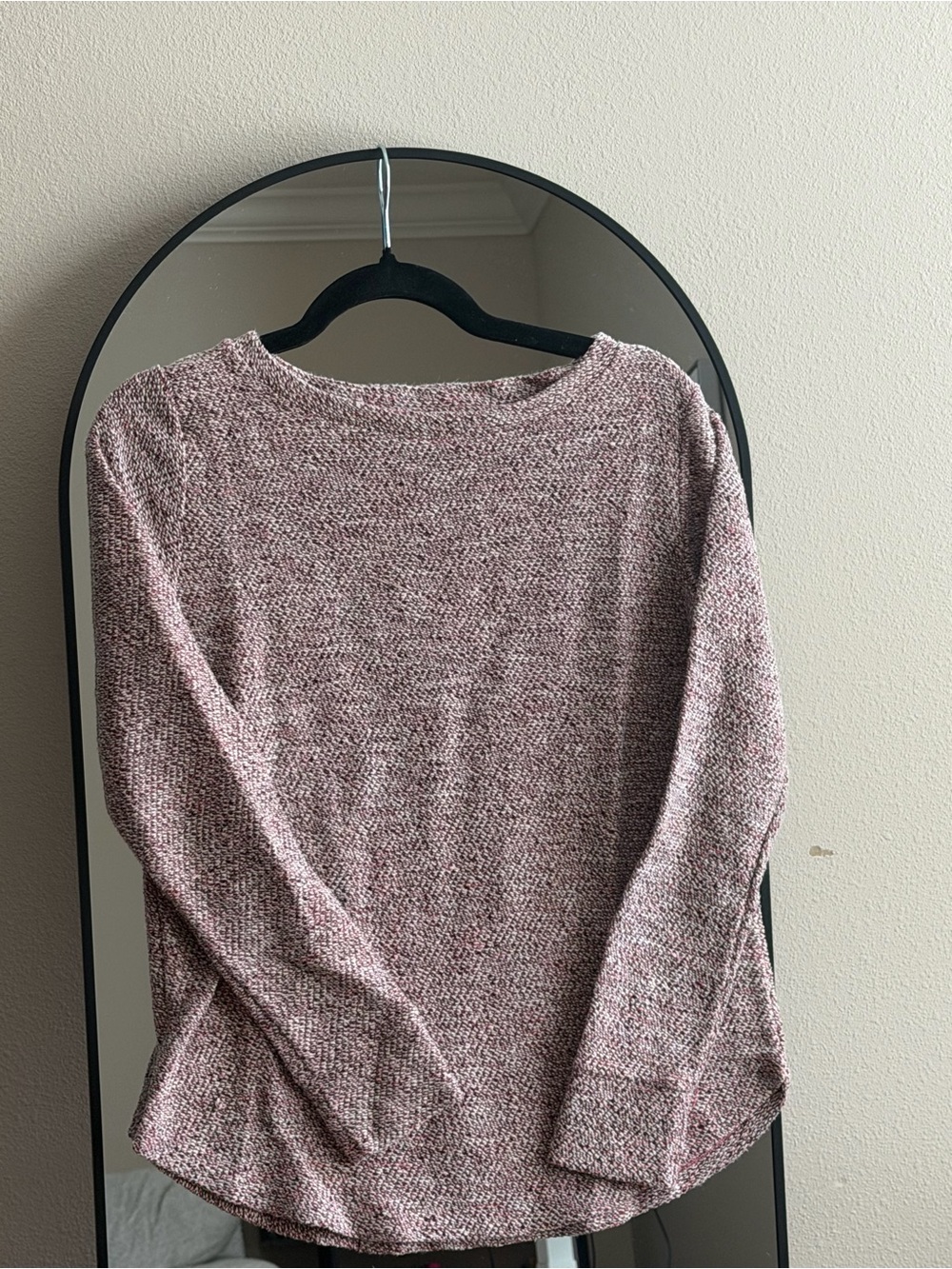 Women’s Marled Pink Pullover Sweater